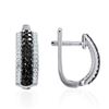 Image 3 : A STERLING SILVER AND CUBIC ZIRCONIA EARRINGS.