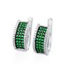 Image 1 : A STERLING SILVER AND CUBIC ZIRCONIA EARRINGS.