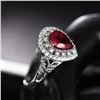 Image 3 : A 14KT WHITE GOLD AND RUBY & DIAMONDS RING.