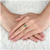 Image 6 : A 18KT ROSE GOLD AND EMERALD & DIAMONDS RING.
