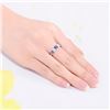 Image 6 : A STERLING SILVER AND CUBIC ZIRCONIA RING.