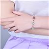 Image 5 : A 14KT ROSE GOLD AND TOPAZ & AMETHYST BRACELET.