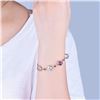 Image 6 : A 14KT ROSE GOLD AND TOPAZ & AMETHYST BRACELET.
