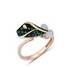 Image 1 : A 14KT YELLOW GOLD AND EMERALD & DIAMONDS RING.