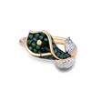 Image 2 : A 14KT YELLOW GOLD AND EMERALD & DIAMONDS RING.