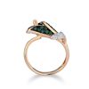 Image 3 : A 14KT YELLOW GOLD AND EMERALD & DIAMONDS RING.