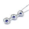 Image 3 : A 14KT WHITE GOLD AND SAPPHIRE & DIAMONDS PENDANT.