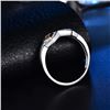Image 3 : A 14KT WHITE GOLD AND SAPPHIRE & DIAMONDS RING.