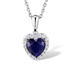 A STERLING SILVER AND CUBIC ZIRCONIA PENDANT.