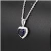 Image 4 : A STERLING SILVER AND CUBIC ZIRCONIA PENDANT.