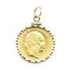 Image 1 : Austrain Ducat Pendant with Frame - 14 - 23KT Yellow Gold