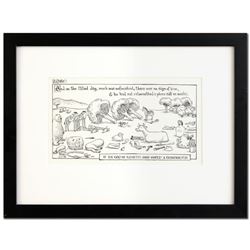 Bizarro!  God's Contractor  is a Framed Original Pen & Ink Drawing, by Dan Pirar