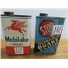 Image 1 : One U.S. qt. Mobilube gear oil can & 1 US quart 'whiz' brake fluid stop can