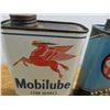 Image 3 : One U.S. qt. Mobilube gear oil can & 1 US quart 'whiz' brake fluid stop can