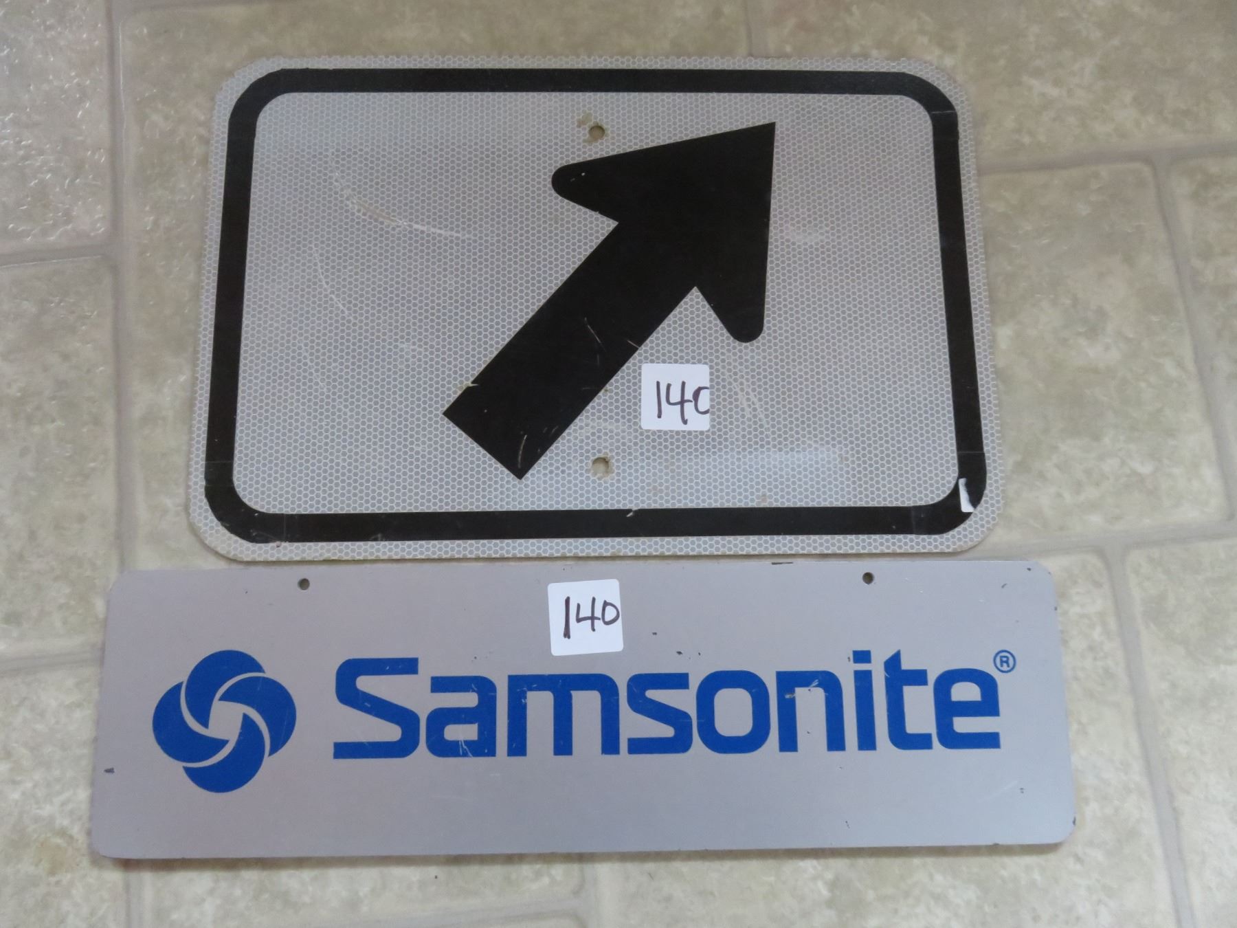 Samsonite Sign Samsonite adv. Sign and 12 x 18