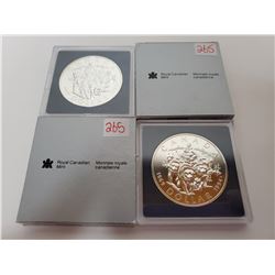 2 X 1994 B.U. Canadian silver dollars