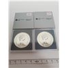 Image 4 : 1987 & 1988 B.U. Canadian silver dollars