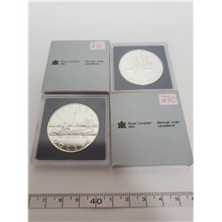 1987 & 1984 B.U. Canadian silver dollars