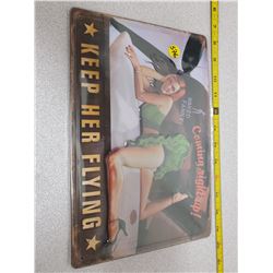 12" X 8" Reproduction tin signs