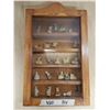 Image 1 : Display Case & Wade Tea Ornaments - 17x11in
