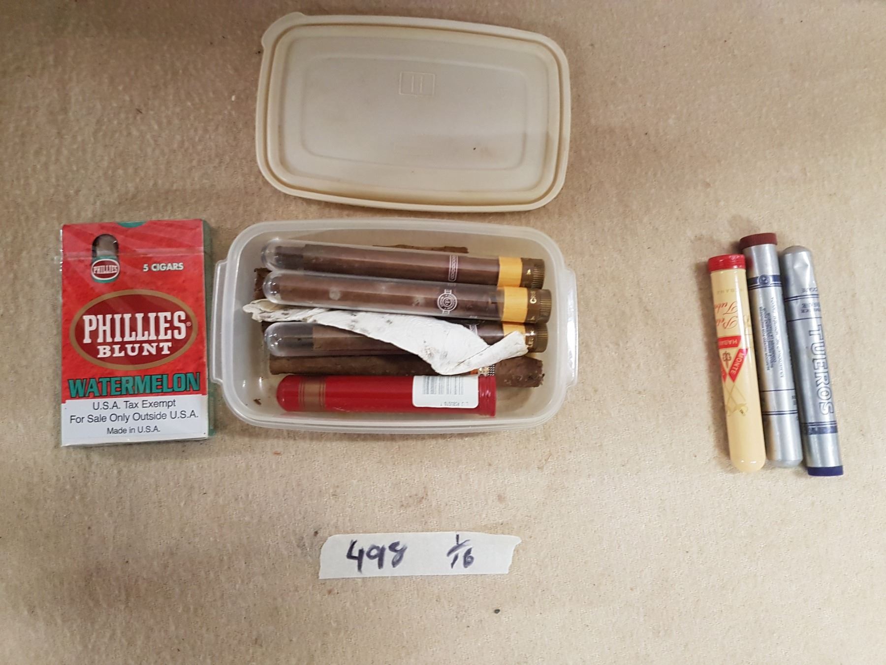 Lot Vintage Cigars & Cigar Tubes