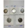 Image 2 : Canada 25¢ quarters, 1941, 43, 50, 52 King George, 1959 Queen Elizabeth II