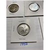 Image 8 : Canada 25¢ quarters, 1941, 43, 50, 52 King George, 1959 Queen Elizabeth II