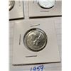 Image 9 : Canada 25¢ quarters, 1941, 43, 50, 52 King George, 1959 Queen Elizabeth II