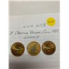 Image 1 : 1987 Canada loonie, one dollar coin, 3 coins