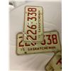 Image 2 : 2 Pair 1975 Sask LicencePlates