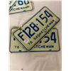 Image 3 : 2 Pair 1976 Sask LicencePlates