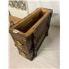 Image 2 : 2 OAK Sewing Drawers  - Brass Handles