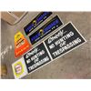 Image 1 : Lot of 6 Signs 3 Plastic & 3 Board Paper