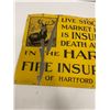 Image 3 : Hart Ford Fire Insurance Sign - 19.5" x 11"