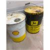 Image 1 : 2 - 5 Gallon Oil Pails - John Deere & Shell Oil