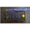 Image 1 : 1983 Indiana Motor Bike Licence Plate - 20955