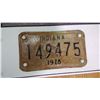 Image 3 : 1978 Indiana Motor Bike Licence Plate and Tin Sign