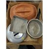 Image 2 : TWO BOXES OF KITCHENWARE (BOWLS, TRAYS, DISHES)