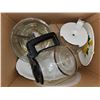 Image 4 : TWO BOXES OF KITCHENWARE (BOWLS, TRAYS, DISHES)