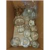 Image 2 : BOX OF CLEAR GLASS (VASES, BOWLS, ETC)