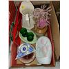 Image 1 : BOX OF CERAMICS (VASE, PITCHER, ASHTRAY, ETC)