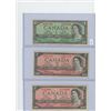 Image 1 : 1-1954 Canadian $1 Bill & 2-1954 Canadian $2 Bills