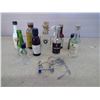 Image 1 : Lot of Old Glass Bottles - Assorted Minis & Wine Toppers