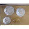 Image 2 : Lot of Glassware - Decorative Plate, Saucers, Candy Dish…