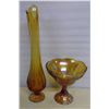 Image 1 : Lot of Glassware - Vase & Bowl