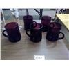 Image 2 : Lot of (5) Purple Mugs and (3) Champagne Glasses