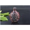 Image 2 : A RHINOCEROS HORN CARVED SNUFF BOTTLE QING DYNASTY.