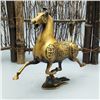 Image 1 : A GILT BRONZE HORSE STATUE QING DYNASTY.