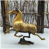 Image 4 : A GILT BRONZE HORSE STATUE QING DYNASTY.