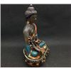 Image 2 : A BRONZE CLOISONNE BUDDHA FIGURE QING DYNASTY.